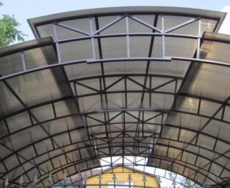 навес из профильной трубы